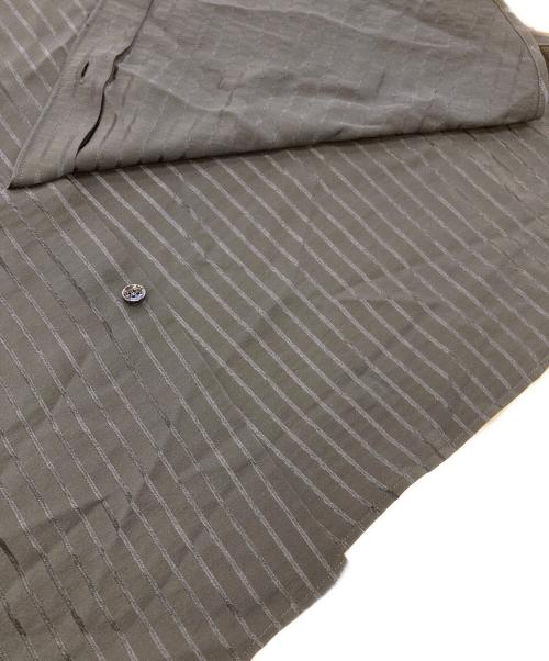 Saint Laurent Paris（サンローランパリ）Saint Laurent Paris (サンローランパリ) ストライプ シルク ロングスリーブシャツ ネイビー サイズ:38の古着・服飾アイテム
