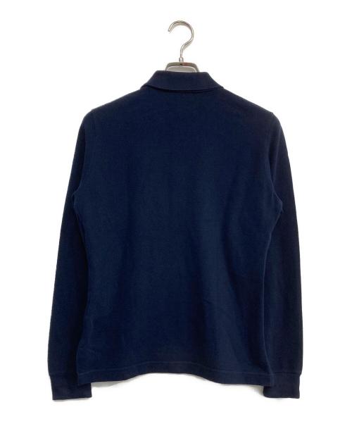 HERMES（エルメス）HERMES (エルメス) セリエボタンロングスリーブポロシャツ ネイビー サイズ:Mの古着・服飾アイテム