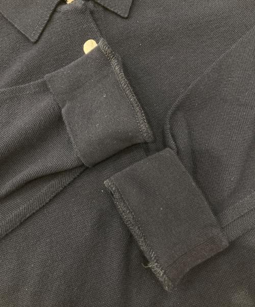 HERMES（エルメス）HERMES (エルメス) セリエボタンロングスリーブポロシャツ ネイビー サイズ:Mの古着・服飾アイテム