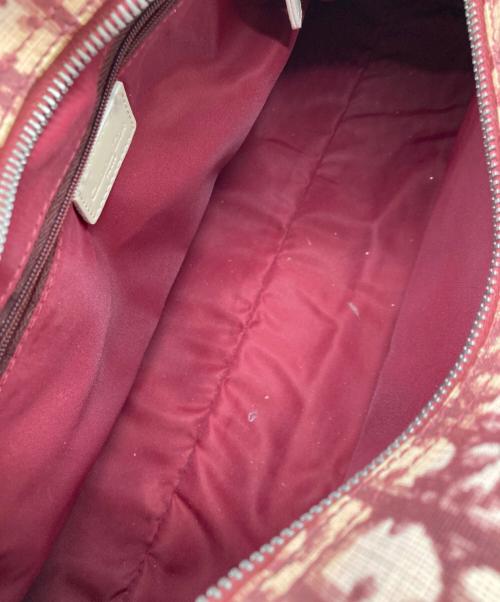 Christian Dior（クリスチャン ディオール）Christian Dior (クリスチャン ディオール) トロッター柄ミニボストンバッグ レッド×ベージュの古着・服飾アイテム