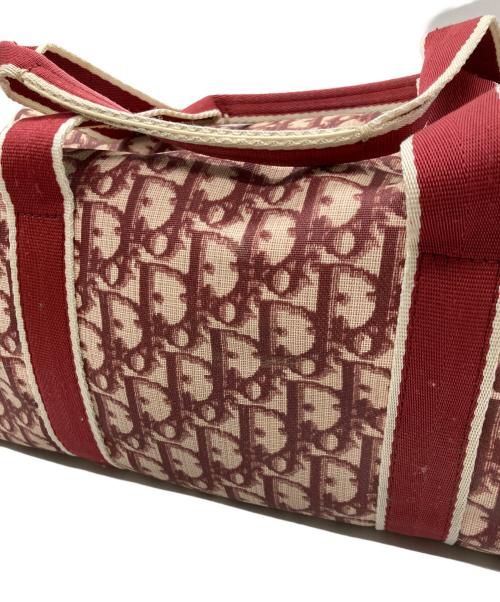 Christian Dior（クリスチャン ディオール）Christian Dior (クリスチャン ディオール) トロッター柄ミニボストンバッグ レッド×ベージュの古着・服飾アイテム