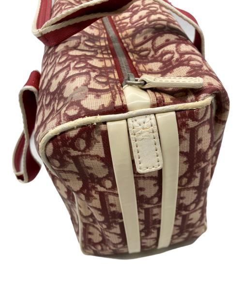 Christian Dior（クリスチャン ディオール）Christian Dior (クリスチャン ディオール) トロッター柄ミニボストンバッグ レッド×ベージュの古着・服飾アイテム