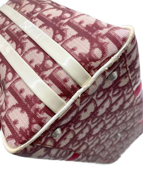 Christian Dior（クリスチャン ディオール）Christian Dior (クリスチャン ディオール) トロッター柄ミニボストンバッグ レッド×ベージュの古着・服飾アイテム