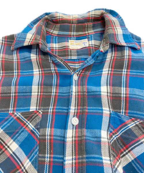 big mac（ビッグマック）BIG MAC (ビッグマック) 70'sチェックネルシャツ ブルー×レッド サイズ:Lの古着・服飾アイテム