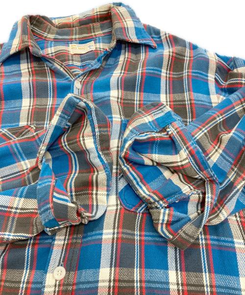 big mac（ビッグマック）BIG MAC (ビッグマック) 70'sチェックネルシャツ ブルー×レッド サイズ:Lの古着・服飾アイテム
