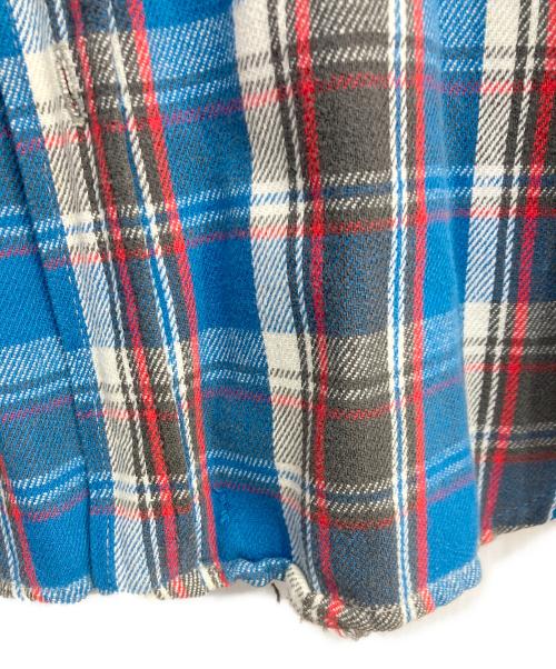 big mac（ビッグマック）BIG MAC (ビッグマック) 70'sチェックネルシャツ ブルー×レッド サイズ:Lの古着・服飾アイテム
