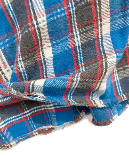 big mac（ビッグマック）BIG MAC (ビッグマック) 70'sチェックネルシャツ ブルー×レッド サイズ:Lの古着・服飾アイテム