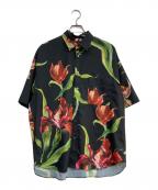 MAISON SPECIALメゾンスペシャル）の古着「ORIGINAL GRAPHIC Prime-Over Regular Collar Short Sleeve Shirt」｜ブラック