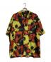 MAISON SPECIAL（メゾンスペシャル）の古着「ORIGINAL GRAPHIC Prime-Over Open Collar Short Sleeve Shirt」｜イエロー×オレンジ