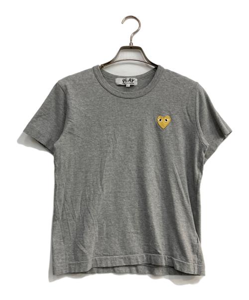 PLAY COMME des GARCONS（プレイコムデギャルソン）PLAY COMME des GARCONS (プレイコムデギャルソン) ワッペンTシャツ グレー サイズ:Lの古着・服飾アイテム