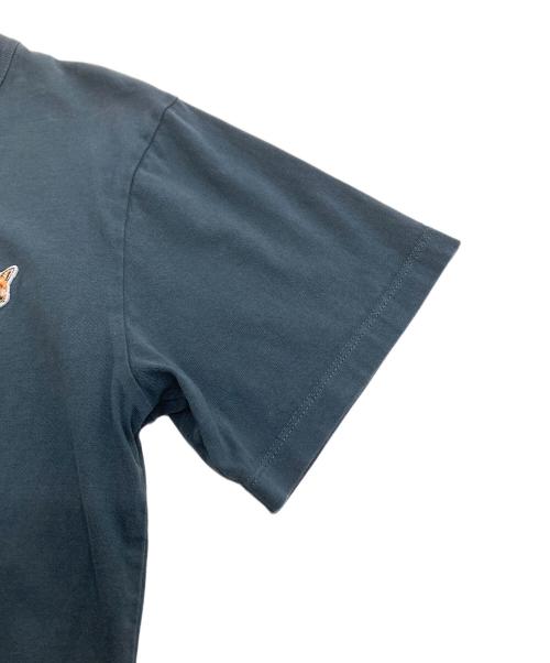 maison kitsune（メゾンキツネ）MAISON KITSUNE (メゾンキツネ) ダブル フォックスヘッド Tシャツ ブラック サイズ:XSの古着・服飾アイテム