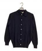 JOHN SMEDLEY×SHIPSジョンスメドレー×シップス）の古着「襟付きニットカーディガン」｜ブラック