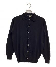 JOHN SMEDLEY×SHIPS（ジョンスメドレー×シップス）の古着「襟付きニットカーディガン」｜ブラック