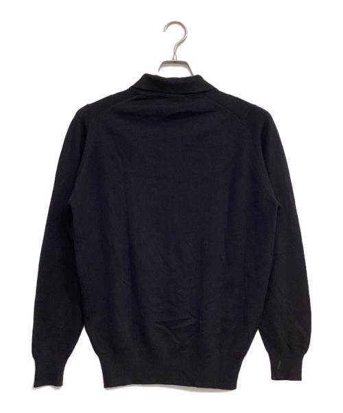 JOHN SMEDLEY（ジョンスメドレー）JOHN SMEDLEY (ジョンスメドレー) SHIPS (シップス) 襟付きニットカーディガン ブラック サイズ:Sの古着・服飾アイテム