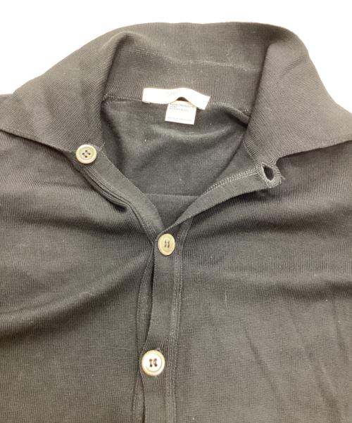 JOHN SMEDLEY（ジョンスメドレー）JOHN SMEDLEY (ジョンスメドレー) SHIPS (シップス) 襟付きニットカーディガン ブラック サイズ:Sの古着・服飾アイテム