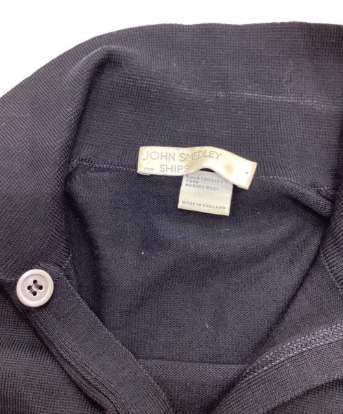 JOHN SMEDLEY（ジョンスメドレー）JOHN SMEDLEY (ジョンスメドレー) SHIPS (シップス) 襟付きニットカーディガン ブラック サイズ:Sの古着・服飾アイテム