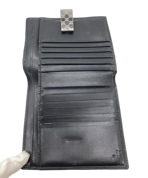 GUCCI（グッチ）GUCCI (グッチ) 2つ折り財布 ブラックの古着・服飾アイテム