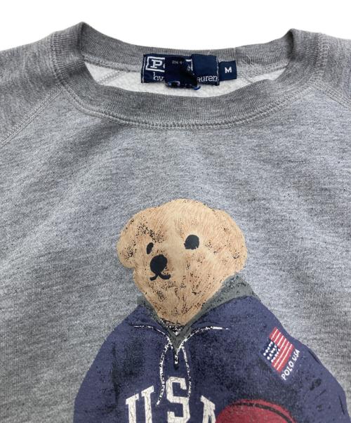 POLO RALPH LAUREN（ポロ・ラルフローレン）POLO RALPH LAUREN (ポロ・ラルフローレン) ポロベアプリントスウェット グレー サイズ:Ｍの古着・服飾アイテム