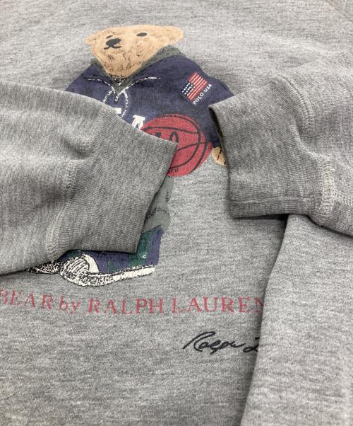 POLO RALPH LAUREN（ポロ・ラルフローレン）POLO RALPH LAUREN (ポロ・ラルフローレン) ポロベアプリントスウェット グレー サイズ:Ｍの古着・服飾アイテム