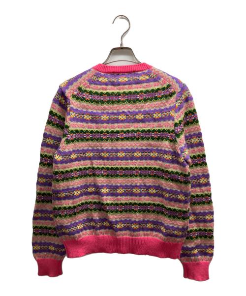 COMME des GARCONS GIRL（コムデギャルソンガール）COMME des GARCONS GIRL (コムデギャルソンガール) ニットカーディガン ピンク×パープル サイズ:Lの古着・服飾アイテム