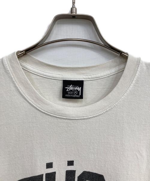 stussy（ステューシー）stussy (ステューシー) BLOCK SPORT PIGMENT DYED TEE ホワイト×ブラック サイズ:Ⅿの古着・服飾アイテム