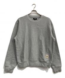 stussy（ステューシー）の古着「Contrast Stitch Label  crew sweat」｜グレー