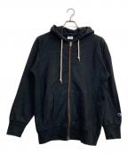 Champion REVERSE WEAVEチャンピオン リバース ウィーブ）の古着「ジップフーデッドスウェットシャツ」｜ブラック