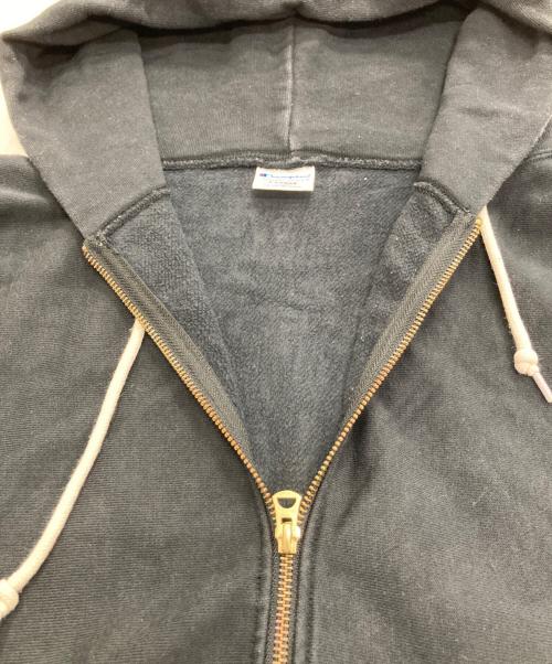 Champion REVERSE WEAVE（チャンピオン リバース ウィーブ）Champion REVERSE WEAVE (チャンピオン リバース ウィーブ) ジップフーデッドスウェットシャツ ブラック サイズ:XLの古着・服飾アイテム