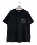 SCHOTT BROS.ショット）の古着「LEATHER POCKET T-SHIRT」｜ブラック