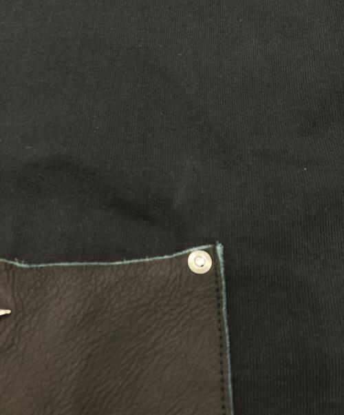 SCHOTT BROS.（ショット）SCHOTT BROS. (ショット) LEATHER POCKET T-SHIRT ブラック サイズ:XLの古着・服飾アイテム