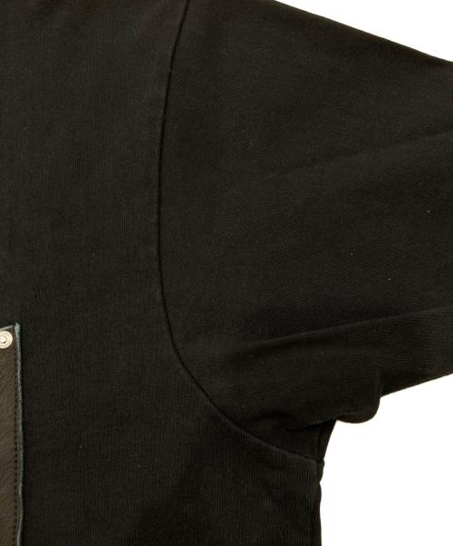SCHOTT BROS.（ショット）SCHOTT BROS. (ショット) LEATHER POCKET T-SHIRT ブラック サイズ:XLの古着・服飾アイテム