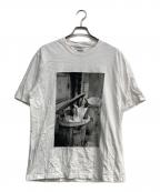 PALACE×JUERGEN TELLERパレス×ユルゲン テラー）の古着「プリントコラボTシャツ」｜ホワイト×ブラック