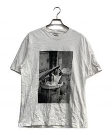 PALACE×JUERGEN TELLER（パレス×ユルゲン テラー）の古着「プリントコラボTシャツ」｜ホワイト×ブラック