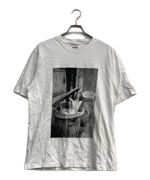 PALACE（パレス）PALACE (パレス) JUERGEN TELLER (ユルゲン テラー) プリントコラボTシャツ ホワイト×ブラック サイズ:Ⅼの古着・服飾アイテム