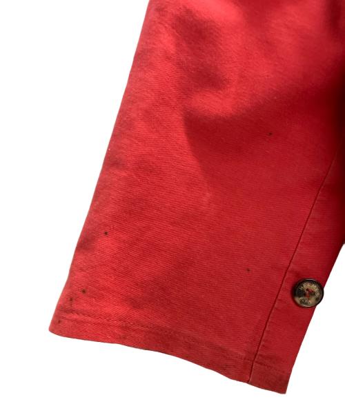 HERMES（エルメス）HERMES (エルメス) ゴム引きコート レッド サイズ:XSの古着・服飾アイテム