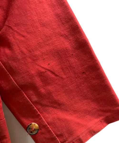 HERMES（エルメス）HERMES (エルメス) ゴム引きコート レッド サイズ:XSの古着・服飾アイテム