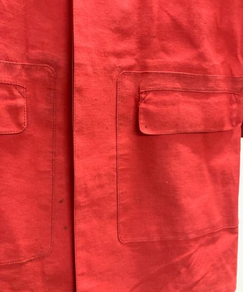 HERMES（エルメス）HERMES (エルメス) ゴム引きコート レッド サイズ:XSの古着・服飾アイテム