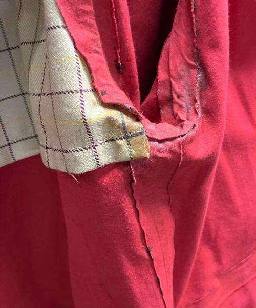 HERMES（エルメス）HERMES (エルメス) ゴム引きコート レッド サイズ:XSの古着・服飾アイテム