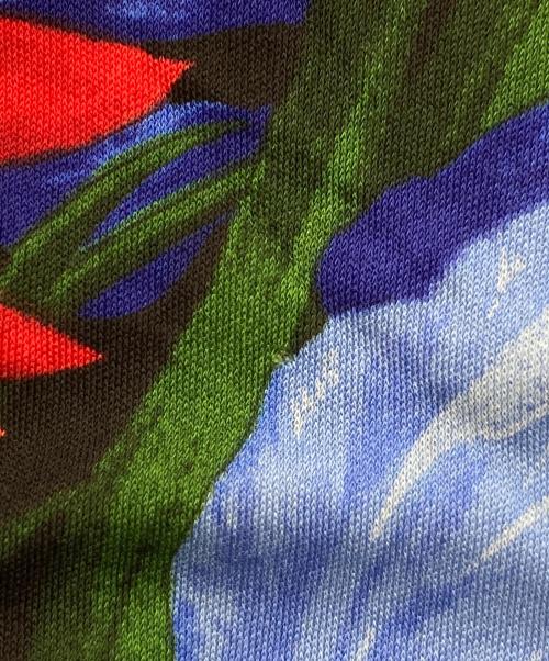 LEONARD PARIS（レオナール パリ）LEONARD PARIS (レオナール パリ) シルク花柄ワンピース ブラック×レッド サイズ:4の古着・服飾アイテム