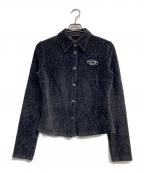 DIESELディーゼル）の古着「モノグラム ジャガード Dロゴラインストーン」｜グレー