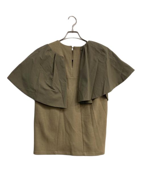 ELENDEEK（エレンディーク）ELENDEEK (エレンディーク) フレアスリーブカットソー カーキ サイズ:Free 未使用品の古着・服飾アイテム