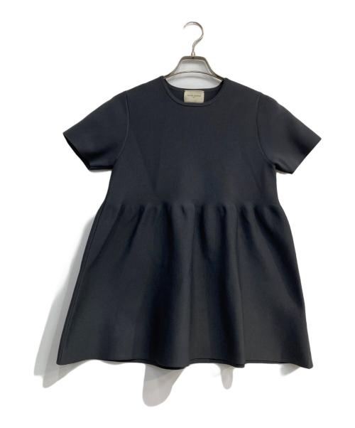 UNITED ARROWS TOKYO（ユナイテッドアローズトウキョウ）UNITED ARROWS TOKYO (ユナイテッドアローズトウキョウ) ペプラムショートスリーブニット グレー サイズ:FREEの古着・服飾アイテム