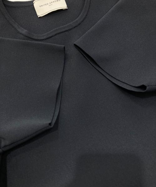 UNITED ARROWS TOKYO（ユナイテッドアローズトウキョウ）UNITED ARROWS TOKYO (ユナイテッドアローズトウキョウ) ペプラムショートスリーブニット グレー サイズ:FREEの古着・服飾アイテム