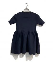 UNITED ARROWS TOKYO（ユナイテッドアローズトウキョウ）の古着「ペプラムショートスリーブニット」｜ネイビー