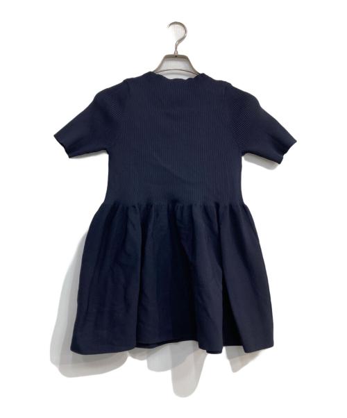 UNITED ARROWS TOKYO（ユナイテッドアローズトウキョウ）UNITED ARROWS TOKYO (ユナイテッドアローズトウキョウ) ペプラムショートスリーブニット ネイビー サイズ:FREEの古着・服飾アイテム
