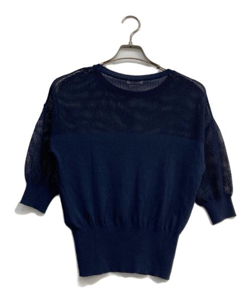 BALLSEY（ボールジィ）BALLSEY (ボールジィ) コットンポリエステルメッシュ クルーネックプルオーバー ネイビー サイズ:S 未使用品の古着・服飾アイテム