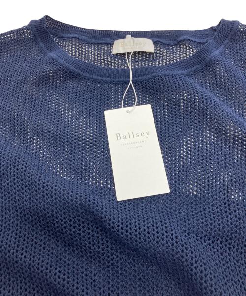 BALLSEY（ボールジィ）BALLSEY (ボールジィ) コットンポリエステルメッシュ クルーネックプルオーバー ネイビー サイズ:S 未使用品の古着・服飾アイテム