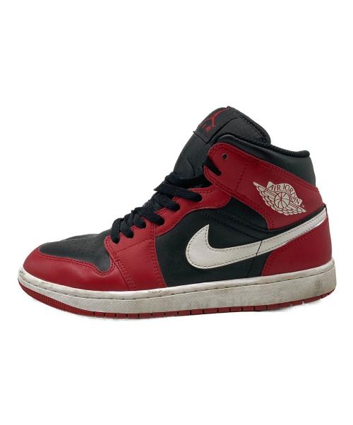 NIKE（ナイキ）NIKE (ナイキ) AIR JORDAN 1 MID レッド×ブラック サイズ:27cmの古着・服飾アイテム