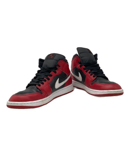 NIKE（ナイキ）NIKE (ナイキ) AIR JORDAN 1 MID レッド×ブラック サイズ:27cmの古着・服飾アイテム