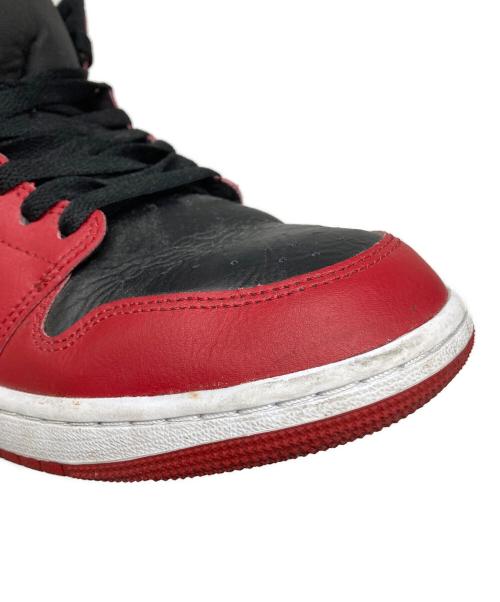 NIKE（ナイキ）NIKE (ナイキ) AIR JORDAN 1 MID レッド×ブラック サイズ:27cmの古着・服飾アイテム